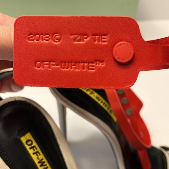 Off-White Virgil Abloh 2013 Zip Tie High Heel Sandals, size 38, off white​​ - Picture 3 of 14